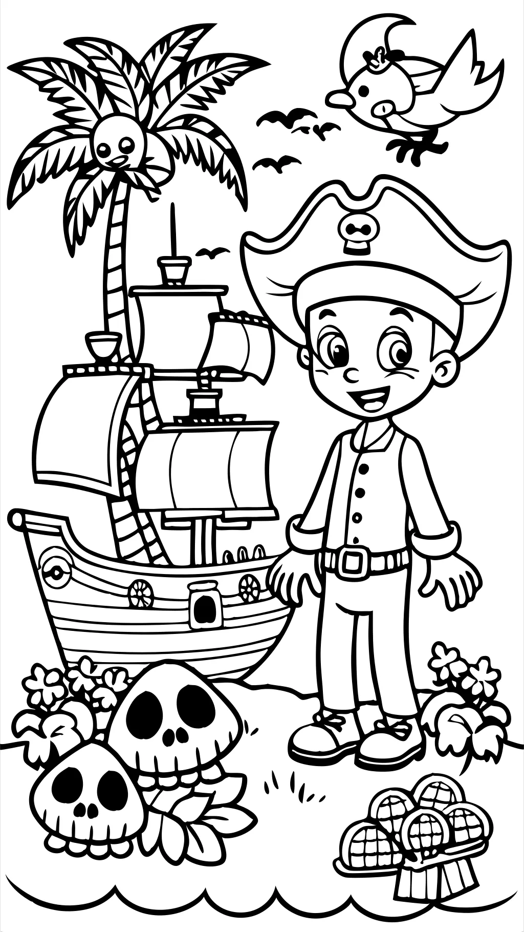 coloriage jake et les pirates